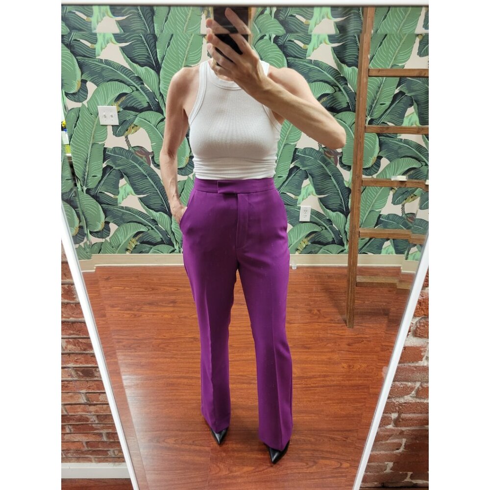 NWOT Zara High-Waisted Purple Trouser